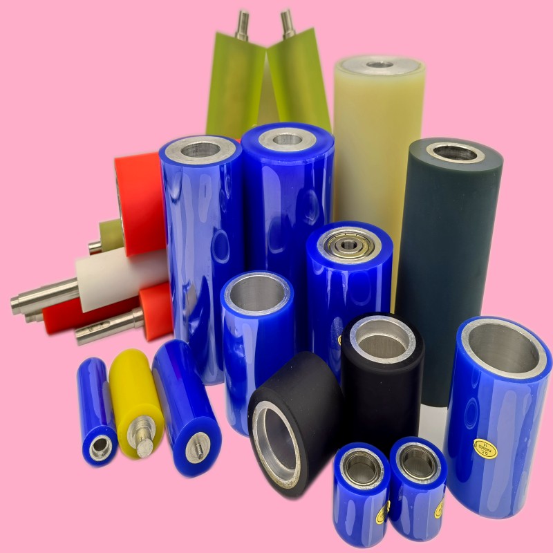 小单定制 厂家定制机用硅胶粘尘辊静 电除尘辊硅胶粘尘滚轮机用夏膜滚轮