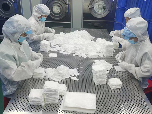 无尘布打包清洗